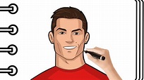 Como DIBUJAR a Cristiano Ronaldo paso a paso FACIL | Mapi Art TV - YouTube