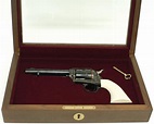Colt Single Action .45 3rd Generation revolver with carved ivory grips ...