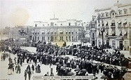 Desfile de tropas el 5 de Mayo de 1907 por el fotografo Felix Miret ...