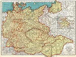 1940 Antique GERMANY Map Vintage 1940s Map of Germany Gallery Wall Art ...