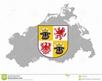 Gran Escudo De Armas De Pomerania Mecklenburg-occidental Silueta Del ...