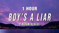 [1 HOUR] PinkPantheress - Boy’s a liar (Lyrics) - YouTube