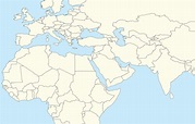 Blank Middle East And Africa Map