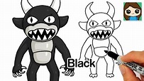 How to Draw Black Easy | Roblox Rainbow Friends - YouTube