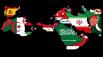 -Flag map of the Umayyad caliphate with modern countries. 🇸🇦🇸🇦🇸🇦 -The Umayyad caliphate was the ...