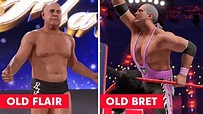 WWE 2K22 OLD Ric Flair & Bret Hart Entrance & Victory Motions - YouTube