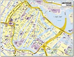 Map of the city centre of Amsterdam.Tourist information Amsterdam