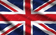 Bandera del reino unido, realista ondeando union jack | Vector Premium