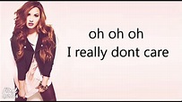 Demi Lovato Ft Cher Lloyd - Really Dont Care - Lyrics - YouTube