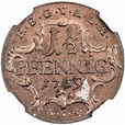 SAXE-GOTHA-ALTENBURG: Friedrich III, 1732-1772, AE 1 1/2 pfennig, 1759 ...