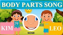 Body parts song for kids | Parts of the body with KIM & LEO - Happy ...