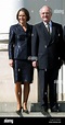 (dpa) - German President Johannes Rau and his wife Christina Rau pose ...