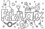 February coloring page | Free Printable Coloring Pages