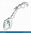 Oppland Region on Administration Map of Norway Stock Illustration ...