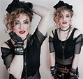 80er-Mottoparty-Outfit-Madonna-Netzbluse-schwarz-Oberteil 80s Costume ...