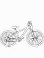 Dibujo para imprimir y colorear de Bicicleta de montaña - Mountain bike