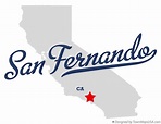 Map of San Fernando, CA, California
