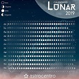 Calendário Lunar 2019 on Behance | Calendario lunar, Fases de la luna ...