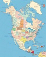 Mapa America Norte | America do norte, Mapa, Norte