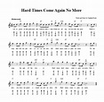Hard Times Come Again No More - Harmonica Sheet Music and Tab with ...