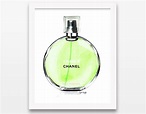 NEW Coco Chanel Chance Green Perfume Print Wall Art