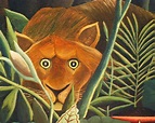 Tiger Peeking Out From Grass By Henri Rousseau Print Poster | Etsy in ...