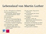 Martin Luther Lebenslauf Stichpunkte