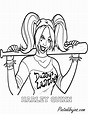 Pinto Dibujos: Harley Quinn para colorear