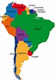 Países da América do Sul: mapa, bandeiras e informações gerais - Toda ...