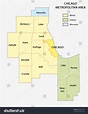 chicago metropolitan area map - Royalty Free Stock Vector 240677185 ...