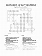 Legislative Branch Crossword Puzzle Answer Key - Fill Online, Printable ...