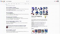 Sonic the Hedgehog Easter Egg on Google Search - YouTube