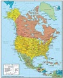 4 Free Political Printable Map of North America with Countries in PDF ...