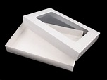 Boîte en carton avec couvercle transparent | Mercerie et Tissus STOKLASA
