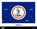 Estado de Virginia (Estados Unidos) Bandera ilustración vectorial sobre ...