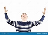 The Guy Raised His Hands Up Stock Image - Image of formal, entrepreneur ...
