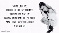 Ariana Grande - ONE LAST TIME (Lyrics) - YouTube