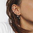 Jeweled Ear Cuff | 925 Sterling Silver | Edgy Trendy Modern Earrings