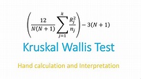 Kruskal Wallis Test by hand and interpretation - YouTube