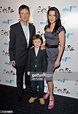Actor John Simm with his wife Kate MacGowan and son Ryan attend the ...