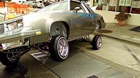 Olds cuttless Lowrider three wheel motion - YouTube