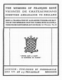 The Memoirs of François René Vicomte de Chateaubriand sometime ...