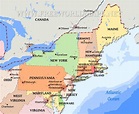 Blank Map Of Northeast States Northeastern Us Maps Throughout Region ...