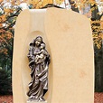 Grabstein mit Bronze Madonna - MARIA