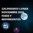 CALENDARIO LUNAR NOVIEMBRE 2020, FASES Y MOVIMIENTOS