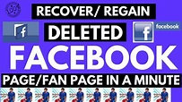 How to recover/restore deleted facebook page/ profile 2018 | cancel ...