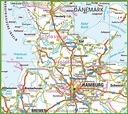 Schleswig-Holstein road map - Ontheworldmap.com