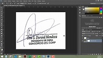 QUITAR FONDO A FIRMA EN PHOTOSHOP - YouTube