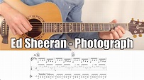 Ed Sheeran Photograph Guitar Cover Lesson Tab Score - YouTube