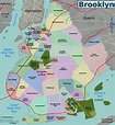 Map of Brooklyn neighborhood: surrounding area and suburbs of Brooklyn